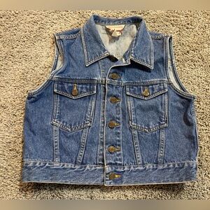 Women’s Bechamel petites Blue Denim adorable classic Vest, M